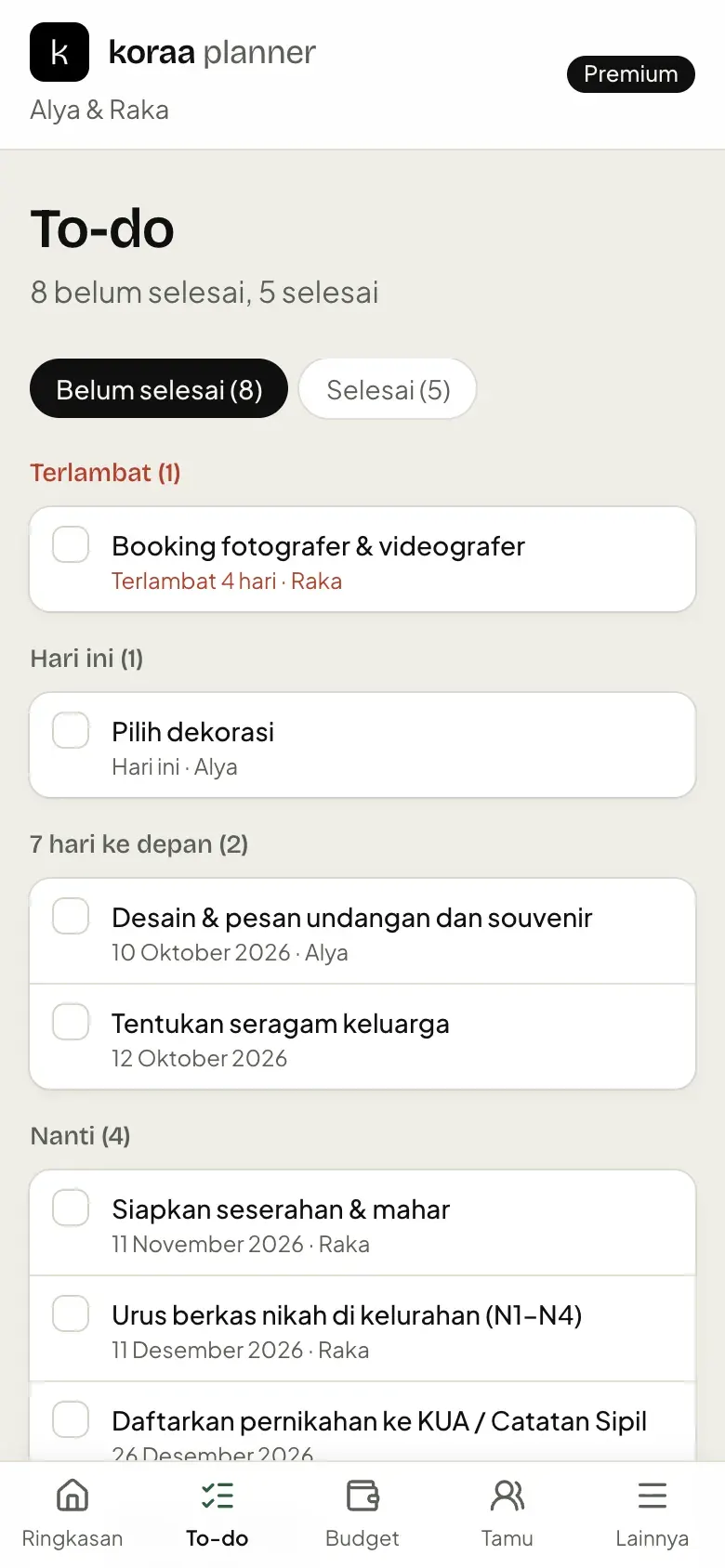 To-do pernikahan